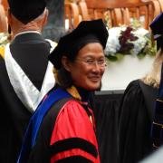 Jennifer Ho participating in the inauguration of Chancellor Carol Folt at UNC Chapel Hill in October 2014 (Photo provided)