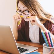 Female student on campus