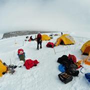 Camp site in Antarctica