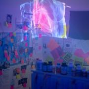 A photo showing part of Taylor Passios' honors thesis installation