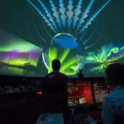 Laser show in Fiske Planetarium