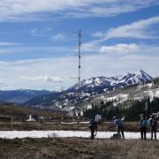 doctoral students outside the Rocky Mountain Biological Laboratory