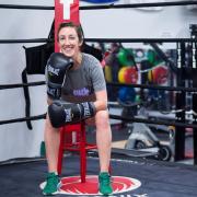 Tessie Dawson poses in the boxing ring