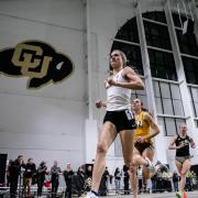 Valerie Constien running on the track