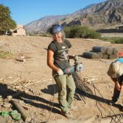 Zoey Craun working with Bridges to Prosperity in Bolivia