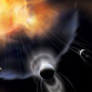 exoplanet system experiencing atmospheric escape in connection with its host star