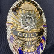 75th anniversary police chief badge