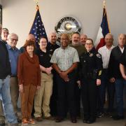 CUPD retirees and current employees at retiree luncheon